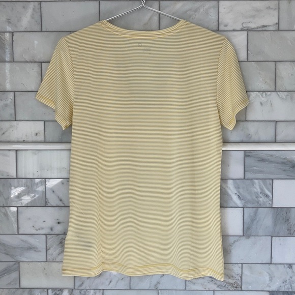 Gapfit Breathe Yellow & White Stripe Scoopneck Tee - Picture 7 of 7